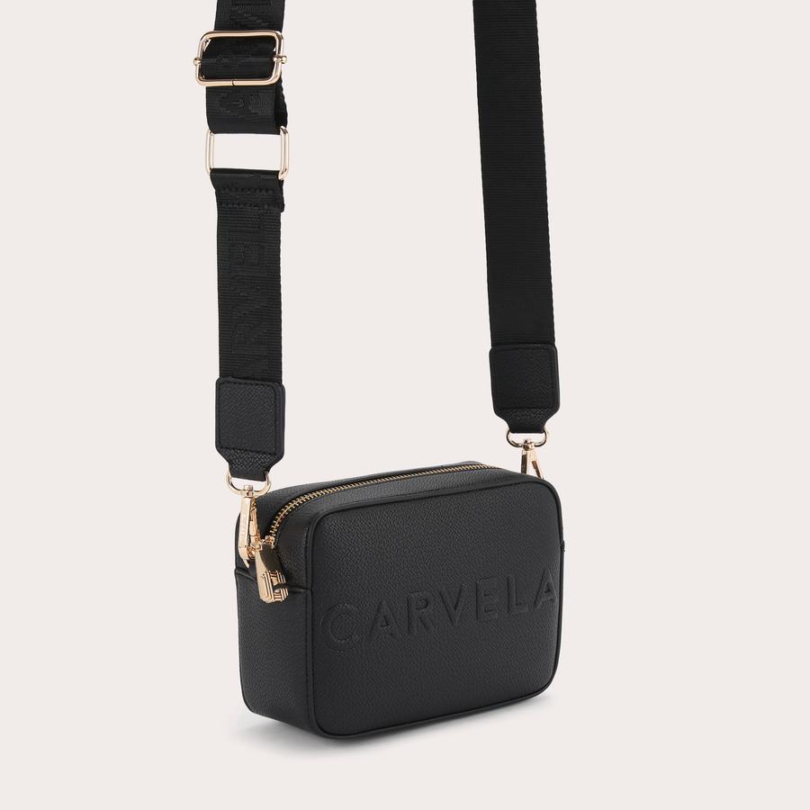 FRAME MINI X BODY Black Cross Body Bag by CARVELA