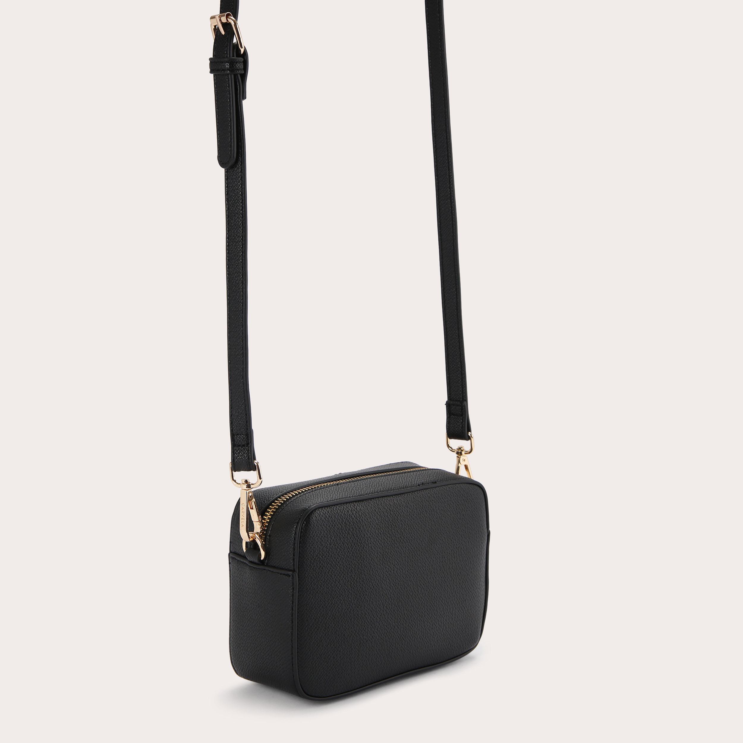 FRAME MINI X BODY Black Cross Body Bag by CARVELA
