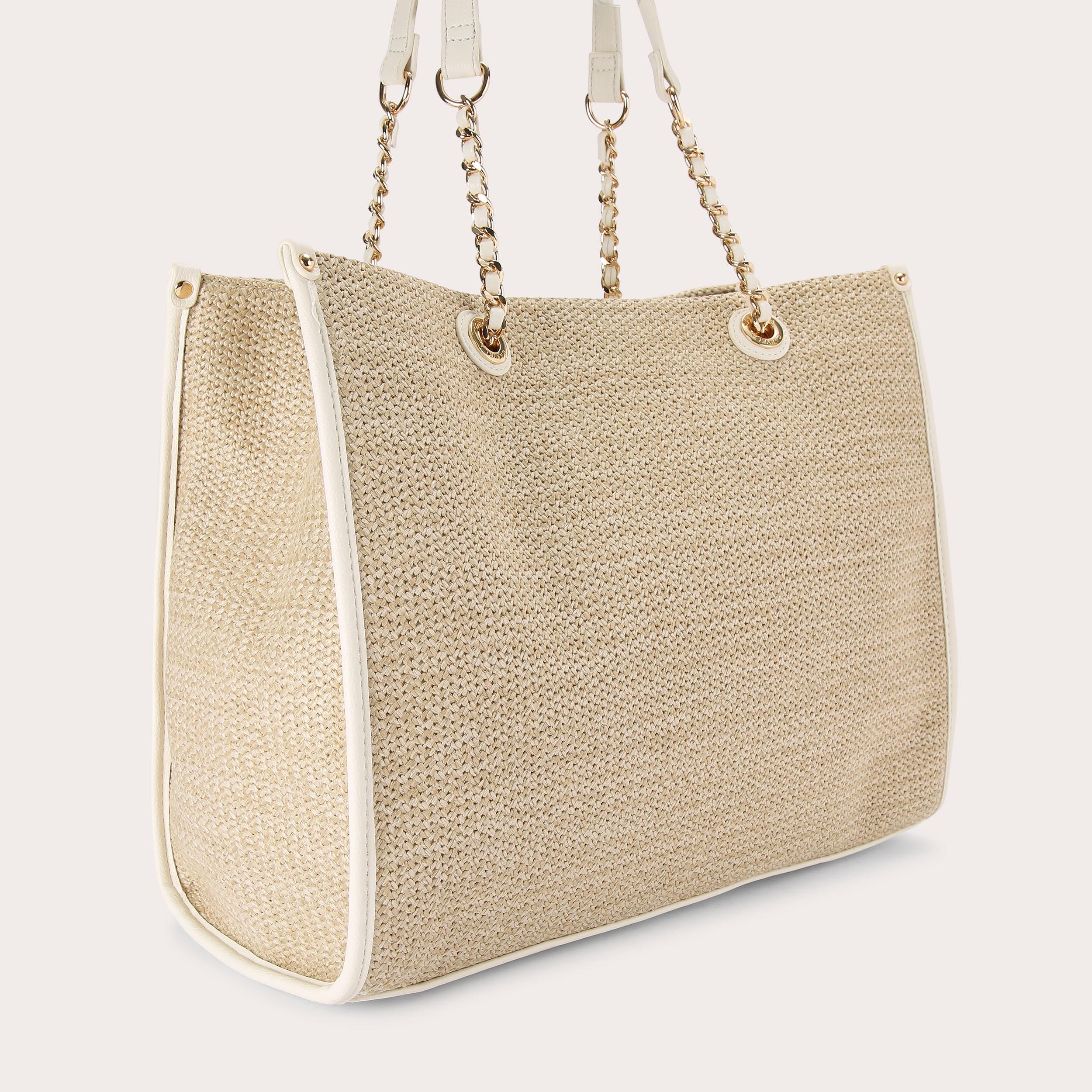 SORRENTO RAFFIA TOTE Raffia Chain Tote Bag by CARVELA