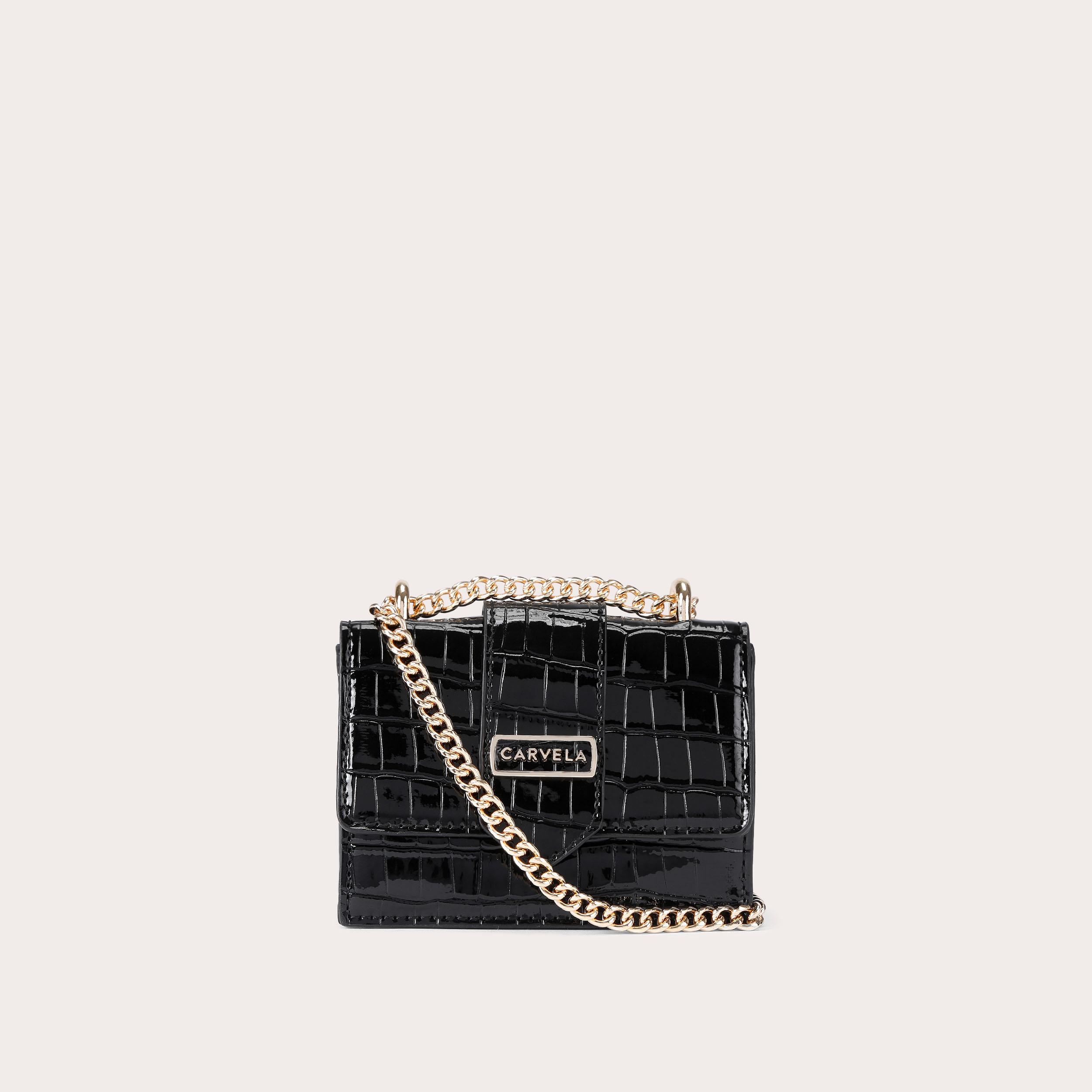 JESSICA MICRO Dark Red Croc Micro Bag by CARVELA