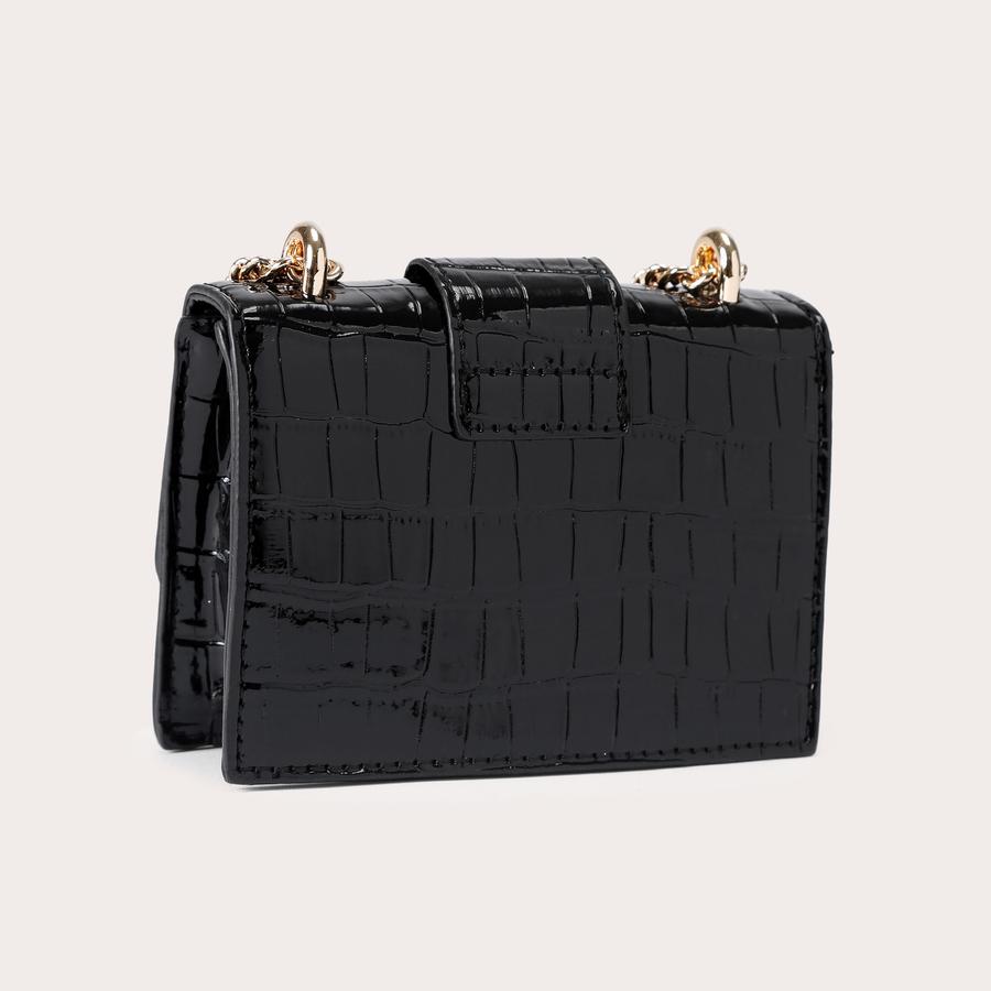 JESSICA MICRO Black Croc Micro Bag by CARVELA