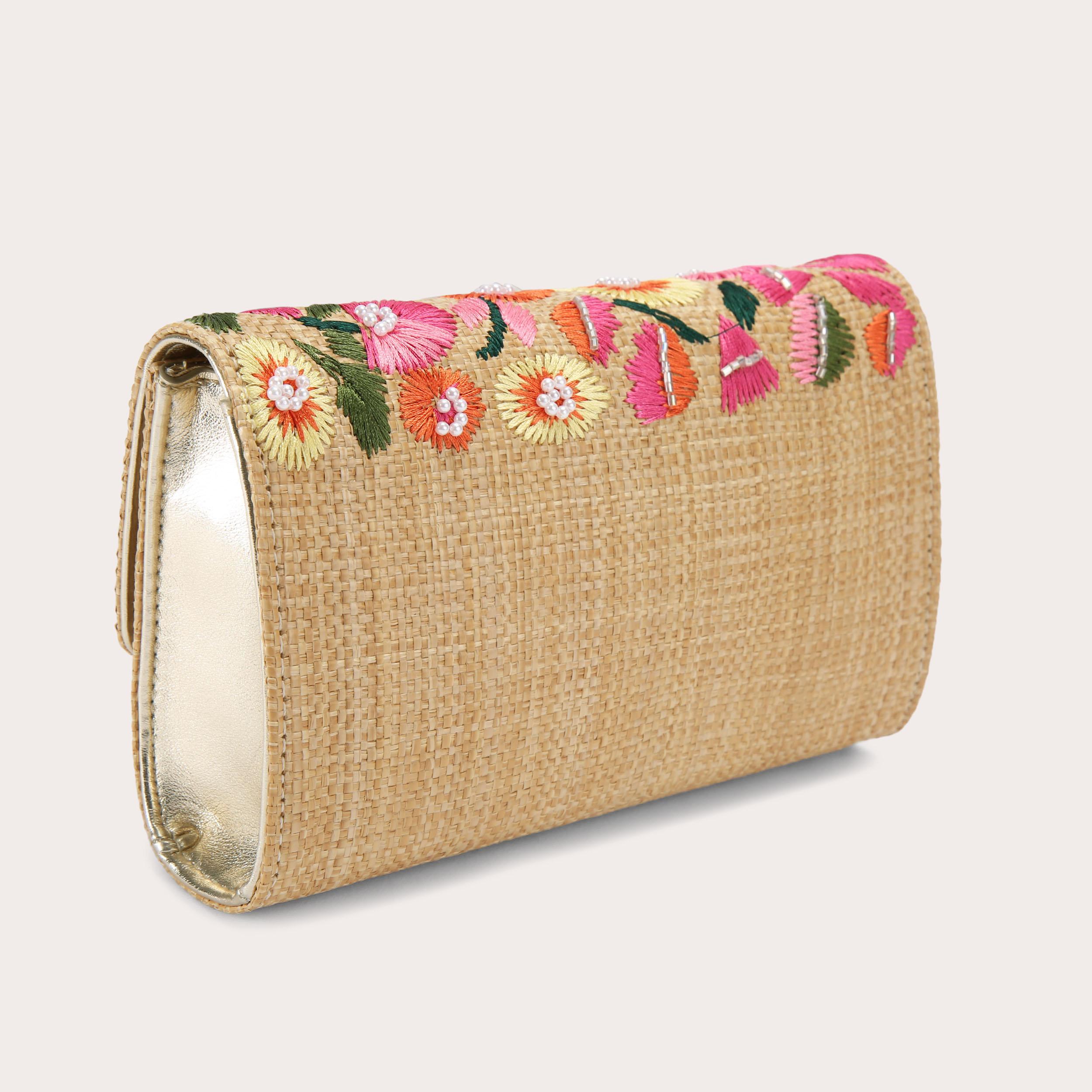 GIORGIA FLOWER CLUTCH BAG