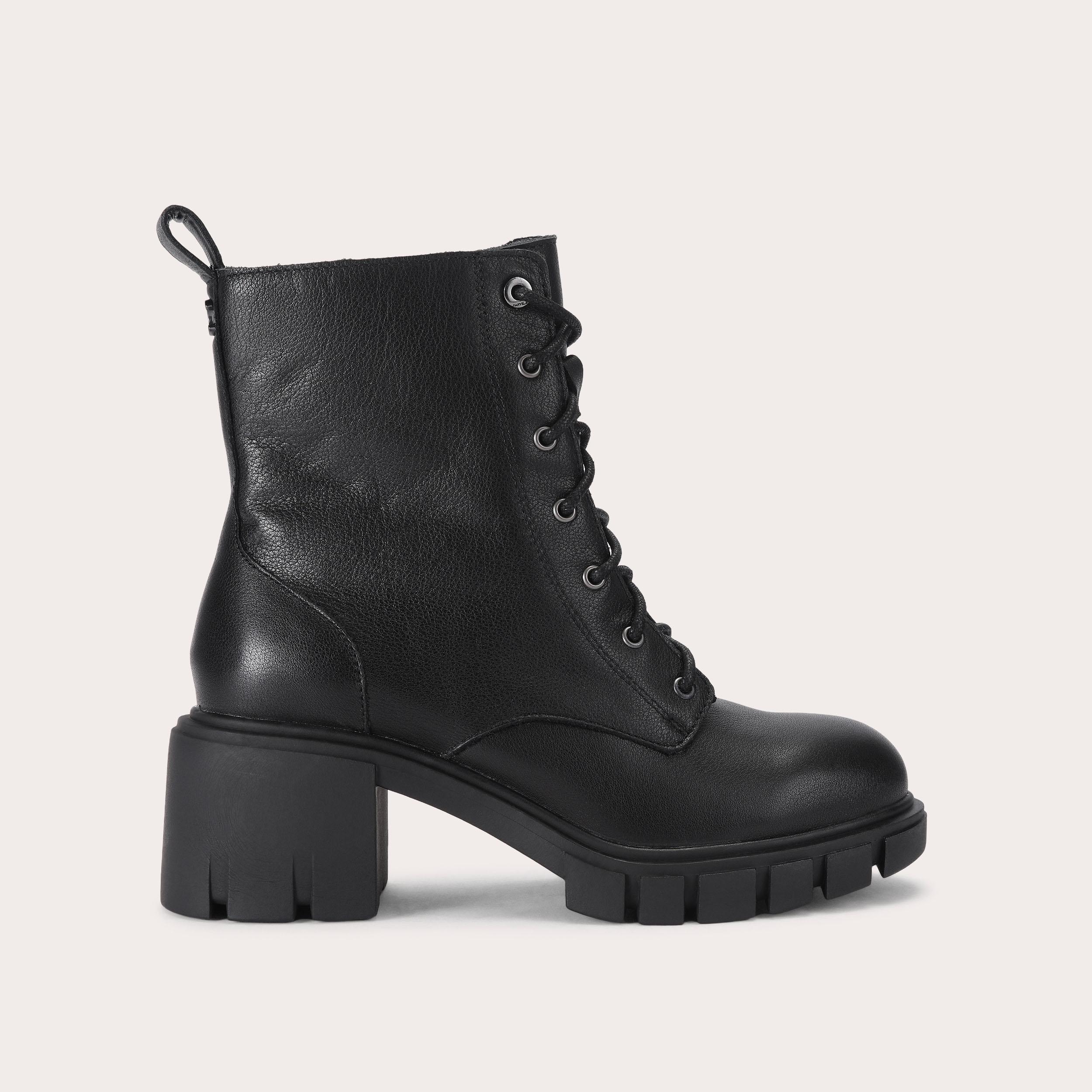IGNITE ZIP Black Leather Ankle Boot by CARVELA